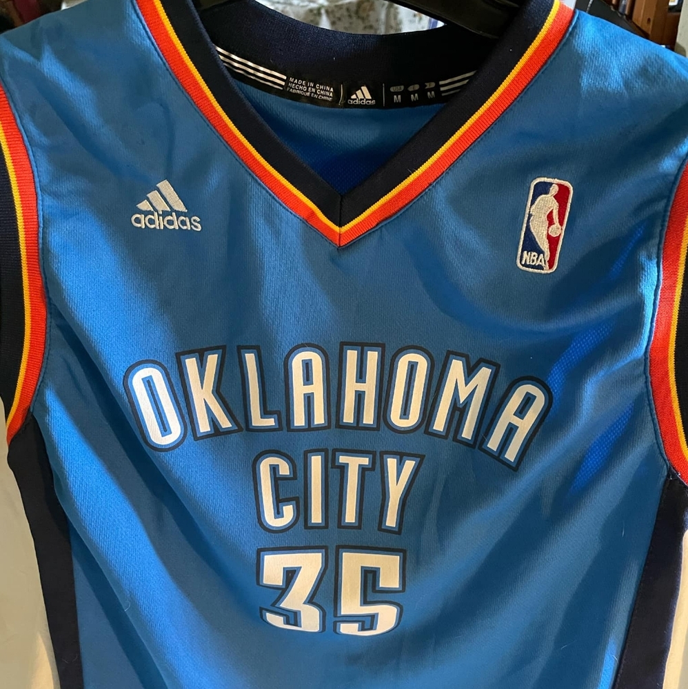 Adidas Blue Oklahoma City Basketball Jersey